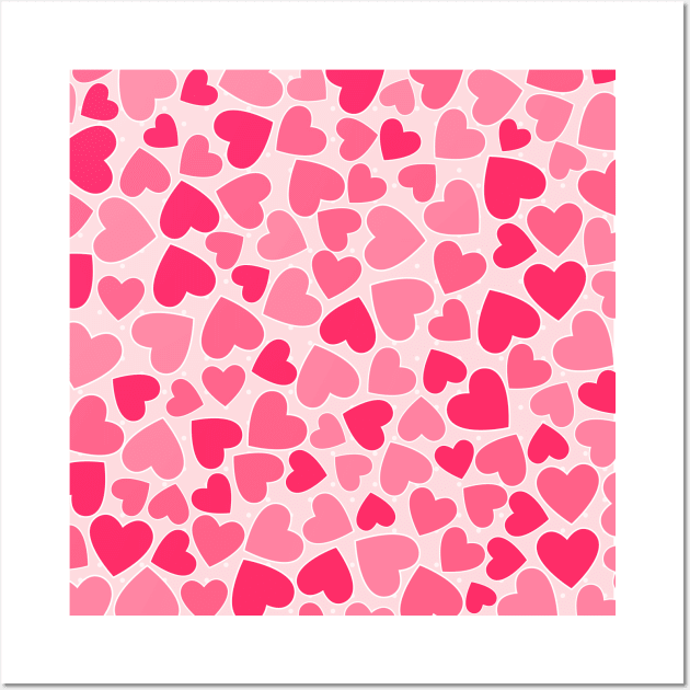 Valentine's day hearts pattern Wall Art by creativityrunsfree